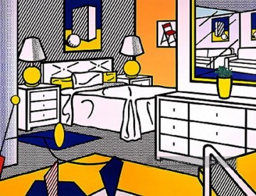 Roy Lichtenstein œuvres - intérieur avec mobile 1992 Roy Lichtenstein